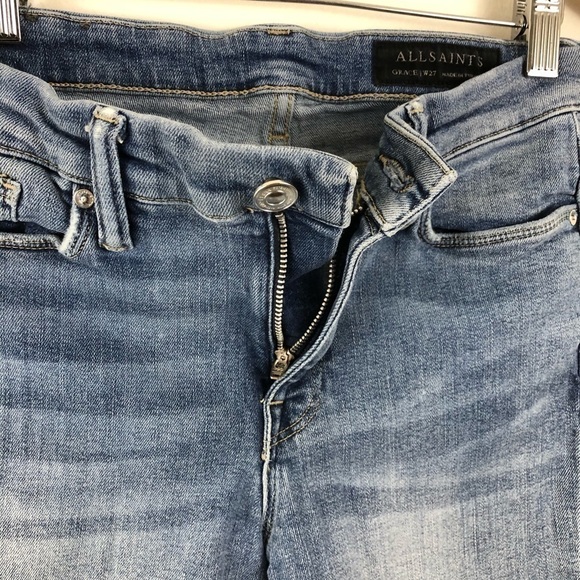 All Saints Blue Dart Grace Mid Skinny Jeans 27 - Picture 8 of 10